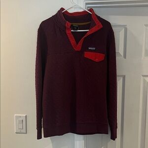 Patagonia Women’s Maroon Pullover with Red Details